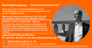 Offerte: 046/2020 | Firmenkauf - Spanien Es handelt sich um eine Franchise von Eisdielen mit 20 Franchise-Läden und einem eigenen Laden (20 davon in Spanien), der im Jahr 2015 gegründet wurde und dessen Unternehmen sich in der Liquidationsphase der Insolvenz befindet.